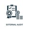 External Audit flat icon. Colored element sign from auditors collection. Flat External Audit icon sign for web design