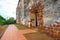 External brick wall of the ruin of st paul church in malacca malaysia.