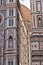 External details of Santa Maria del Fiore cathedral in Florence, Tuscany