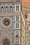 External details of Santa Maria del Fiore cathedral in Florence, Tuscany