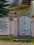 Exterrier variety facade fencing fence gate old entry steps brick back home