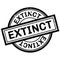 Extinct rubber stamp