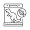 extinct species resurrected future technology line icon vector illustration