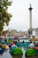 Extinction Rebellion protesters with their tents take over Trafalgar Square London UK.