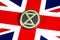 Extinction Rebellion Symbol and UK Flag