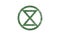 Extinction Symbol, concept illustration Extinction Rebellion moment