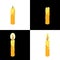 Extinguished candle and burning candle. Vector illustration