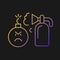 Extinguishing emotions vector icon for dark theme