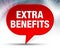 Extra Benefits Red Bubble Background