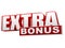 Extra bonus red white banner - letters and block