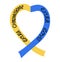 Extra chromosome extra love text with blue yellow ribbon. Support people with trisomy 21. Down syndrome symbol