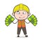 Extra Income Concept - Cute Cartoon Male Engineer Illustration