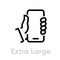 Extra large phone tech specs icon. Editable line vector.