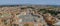 Extra panoramic aerial vew of  San Pietro Square and Rome