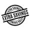 Extra Savings rubber stamp