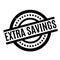 Extra Savings rubber stamp