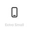 Extra small phone tech specs icon. Editable line vector.