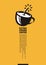 Extra strong coffee creative minimal poster design