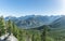 Extra wide panorama of High Tatra mountains, main crest, Zakopane, Poland