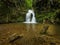 Extra wide panorama of Resov waterfall, Jeseniky, Czech Republic