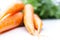 Extract of carrots on white background