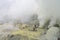 Extracting sulphur inside Kawah Ijen crater