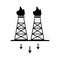 Extraction tower oil flat style icon
