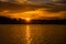 Extraordinary beautiful landscape overlooking the Amazon river at sunset. Amazon River. Manaus, Amazonas, Brazil