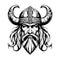 Extraordinary lovely viking emblem vector logo art