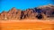 Extraordinary mountain desert landscape, Wadi Rum Protected Area, Jordan