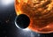 Extrasolar planets or exoplanets and red dwarf or red supergiant