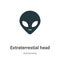 Extraterrestial head vector icon on white background. Flat vector extraterrestial head icon symbol sign from modern astronomy