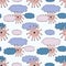 Extraterrestrial animal with finger legs art pattern vector