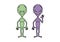 Extraterrestrial couple icon vector