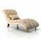 Extravagant Beige Chaise Lounge On White Background