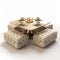 Extravagant Beige Ottoman Dining Table 3d Render With Social Commentary