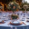Extravagant event table at luxury wedding reception adorned beautifully