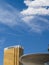 Extravagant gold facade of Trump Hotel and Casino beyond canopy