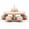 Extravagant Ottoman Dome: 3d Render Of Beige Palace Table