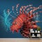 Extravagant Wallpaper Design Featuring Mesmerizing Lionfish