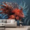 Extravagant Wallpaper Design Featuring Mesmerizing Lionfish