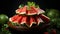Extravagant Watermelon Photoshoot On Black Background