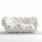 Extravagant White Cloud Sofa: 3d Cotton On Isolated White Background