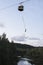 Extreme adventure in Latvia - bungee jumping of cable car over river Gauja in Latvia