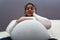 Extreme Angle View of Pregnant Momâ€™s Giant Baby Bump