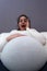 Extreme Angle View of Pregnant Momâ€™s Giant Baby Bump