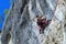 Extreme autumn,rock climbing