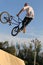 Extreme biker BMX cycling