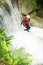 Extreme Canyoning Waterfall Jump