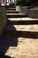 Extreme Close Up of Brick Stairway